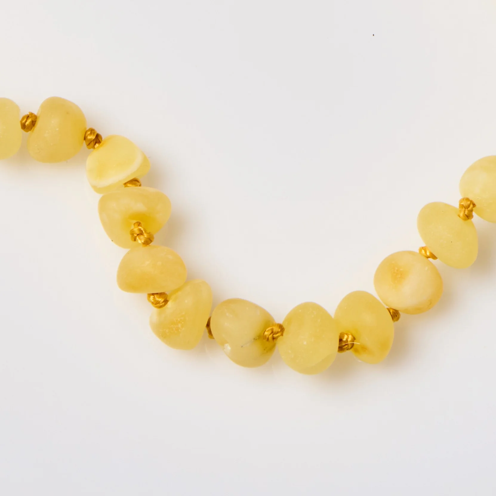 Baltic Amber Bracelet or Anklet - Raw Milk - Children's - Image 3